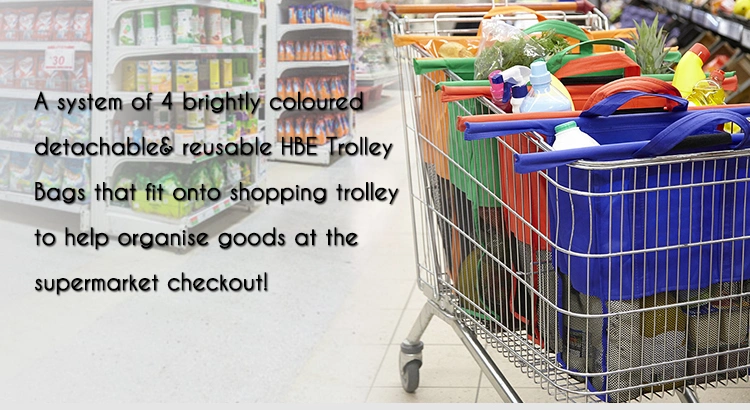 Reusable Supermarket Grocery Eco Friendly Vegetable Fruit Shopping Cart Trolley Bag