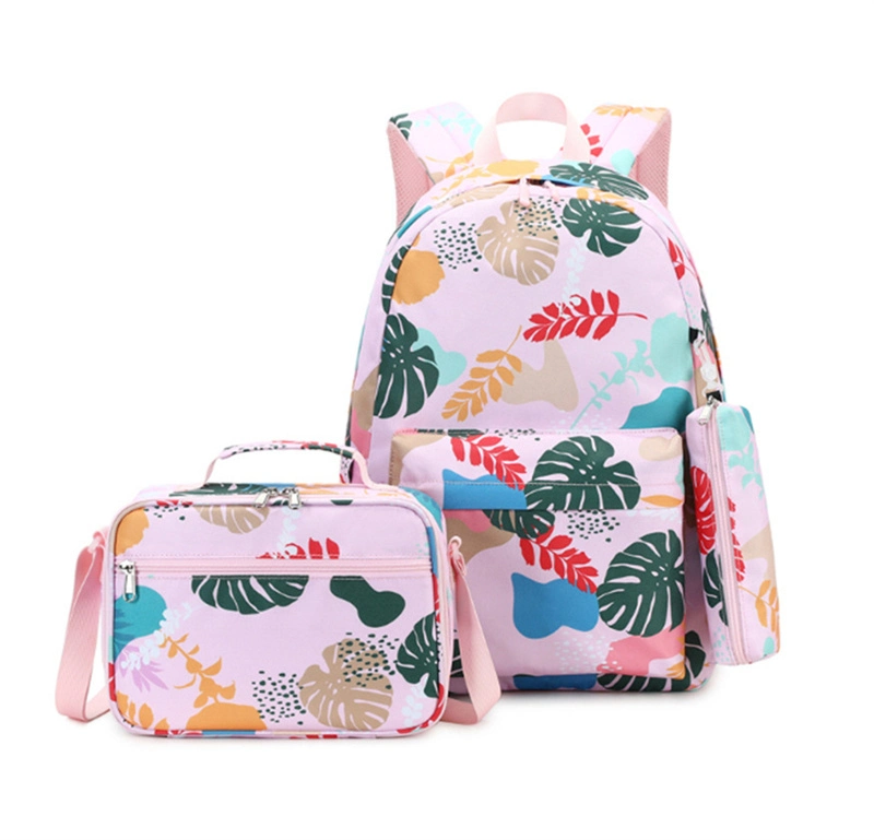 3 in 1 Fashion Children′ S School Bag Set Polyester Outdoor Hiking Hiking Backpack Wholesale Customized Printing Leisure Backpack.