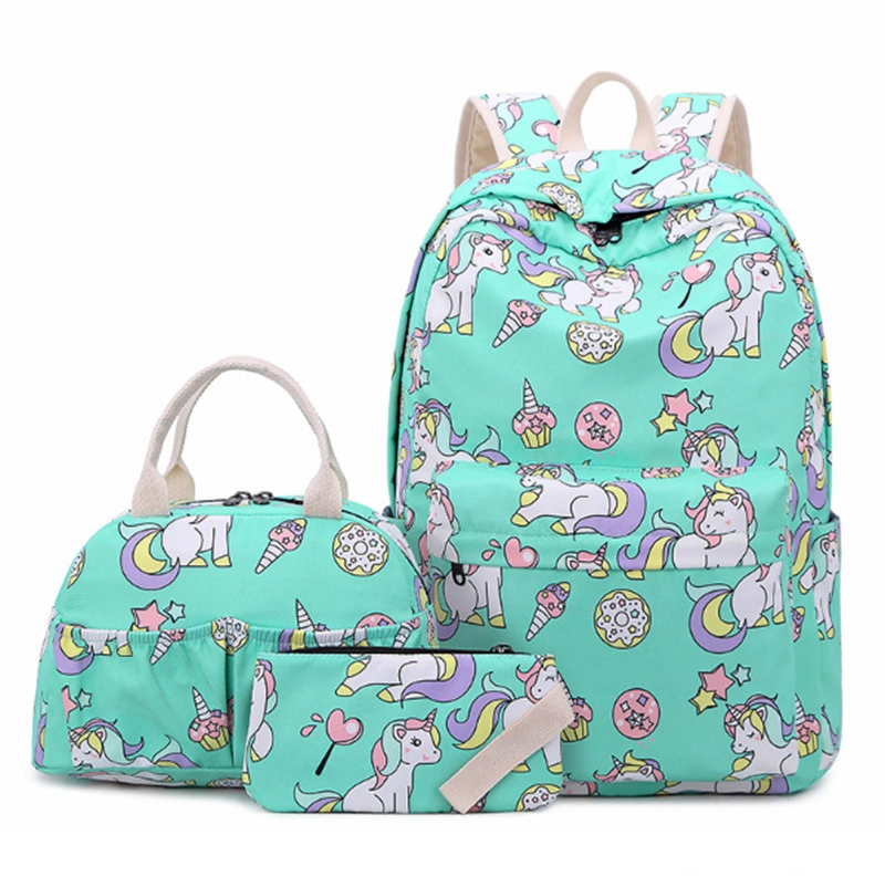 3 in 1 Fashion Children′ S School Bag Set Polyester Outdoor Hiking Hiking Backpack Wholesale Customized Printing Leisure Backpack.